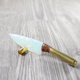 50 Cal Handle Opalite Blade Ornamental Knife #815n     Mountain Man Knife