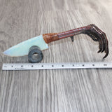 Turkey Foot Handle Opalite Blade Ornamental Knife # 26669