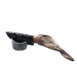 Goat Horn Handle Obsidian Blade Ornamental Knife #915n  Mountain Man Knife