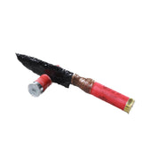 Shotgun Shell Handle Obsidian Blade Ornamental Knife #935n  Mountain Man Knife
