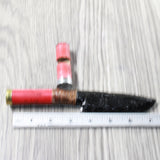 Shotgun Shell Handle Obsidian Blade Ornamental Knife #935n  Mountain Man Knife