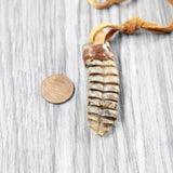 Very Large Rattlesnake Rattle  Necklace  #635n    Mountain Man Necklace