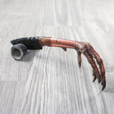 Turkey Foot Handle Obsidian Blade Ornamental Knife #935n  Mountain Man Knife