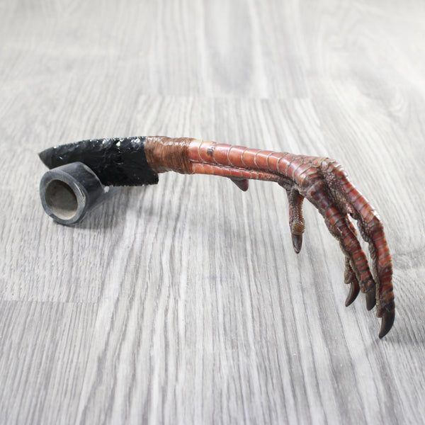 Turkey Foot Handle Obsidian Blade Ornamental Knife #935n  Mountain Man Knife