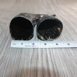 2 Small Polished Cow Horns #369    Natural colored