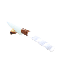 Selenite Spiral Handle Opalite Blade Ornamental Knife #834-2 Mountain Man Knife