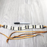 1 Bone Hairpipe Bead Choker  #345n        Mountain Man Jewelry