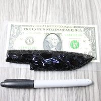 1 Obsidian Ornamental Knife Blade  #034-2  Mountain Man Knife