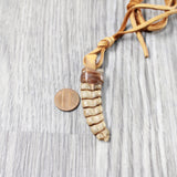 Very Large Rattlesnake Rattle  Necklace  #645n    Mountain Man Necklace