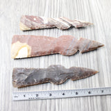 3 Stone Ornamental Tomahawk Heads #045n    Agate Jasper Ax Axe Hatchet