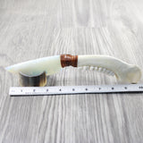 Deer Jaw Handle Opalite Blade Ornamental Knife #065n     Mountain Man Knife