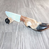 Deer Foot Handle Opalite Blade Ornamental Knife #24669