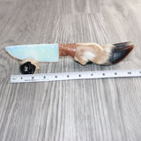 Deer Foot Handle Opalite Blade Ornamental Knife #24669