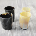 4 Small Horn Glasses #144-2 Medieval Tankard Double Shot Glass