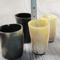 4 Small Horn Glasses #144-2 Medieval Tankard Double Shot Glass