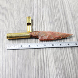 50 Cal Shell Handle Stone Blade Ornamental Knife #705n    Mountain Man Knife x