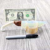 Fox Jaw Handle Opalite Blade Ornamental Knife #305n     Mountain Man Knife