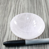 1 Quartz Gemstone Trinket Bowl  3 inch diameter #474-2
