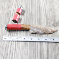 Shotgun Shell Handle Stone Blade Ornamental Knife #374-2 Mountain Man Knife