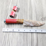 Shotgun Shell Handle Stone Blade Ornamental Knife #374-2 Mountain Man Knife