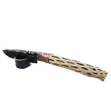 Cholla Cactus Wood Handle Obsidian Blade Ornamental Knife #815n  Mountain Man Knife