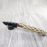 Cholla Cactus Wood Handle Obsidian Blade Ornamental Knife #815n  Mountain Man Knife