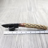 Cholla Cactus Wood Handle Obsidian Blade Ornamental Knife #815n  Mountain Man Knife