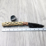Cholla Cactus Wood Handle Obsidian Blade Ornamental Knife #815n  Mountain Man Knife
