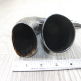 2 Small Polished Cow Horns #915n    Natural colored
