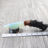 Impala Horn Handle Opalite Blade Ornamental Knife #915n     Mountain Man Knife