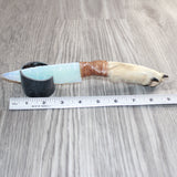 Coyote Foot Handle Opalite Blade Ornamental Knife #27369