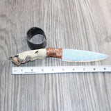 Coyote Foot Handle Opalite Blade Ornamental Knife #27369