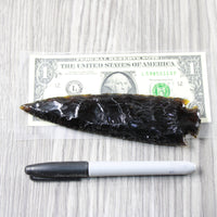 1 Glass Ornamental Spearhead  #884-2  Arrowheads