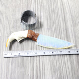 Beaver Jaw Handle Opalite Blade Ornamental Knife #825n     Mountain Man Knife