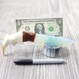 Beaver Jaw Handle Opalite Blade Ornamental Knife #825n     Mountain Man Knife