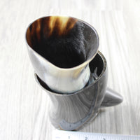 1 Polished Cow Horn Plus Stand #104-2 Medieval Tankard