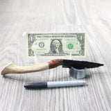 Deer Antler Handle Obsidian Blade Ornamental Knife #245n  Mountain Man Knife