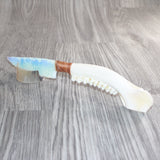 Deer Jaw Handle Opalite Blade Ornamental Knife #29269