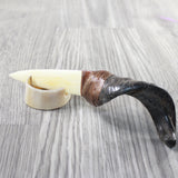 Goat Horn Handle Bone Blade Ornamental Knife #245n    Mountain Man Knife