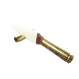 50 Cal Shell Casing Handle Bone Blade Ornamental Knife #334-2 Mountain Man Knife z