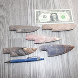 5 Stone Ornamental Knife Blades  #569
