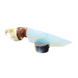 Muskrat Skull Handle Opalite Blade Ornamental Knife #655n     Mountain Man Knife
