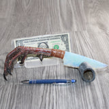 Turkey Foot Handle Opalite Blade Ornamental Knife #26569