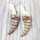 Rattlesnake Rattle Plus Vertebrae  Earrings  #455n  Mountain Man Earrings
