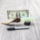 Goat Horn Handle Opalite Blade Ornamental Knife #655n     Mountain Man Knife