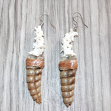 Rattlesnake Rattle Plus Vertebrae Earrings  #25869