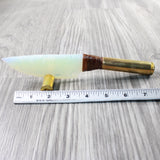 50 Cal Shell Handle Opalite Blade Ornamental Knife #755n     Mountain Man Knife