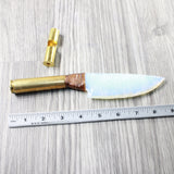 50 Cal Shell Handle Opalite Blade Ornamental Knife #755n     Mountain Man Knife
