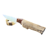 Hair-on Deer Bone Handle Opalite Blade Ornamental Knife #975n     Mountain Man Knife