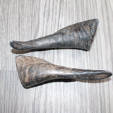 2 Small Polished Goat Horns #069      Natural Colored